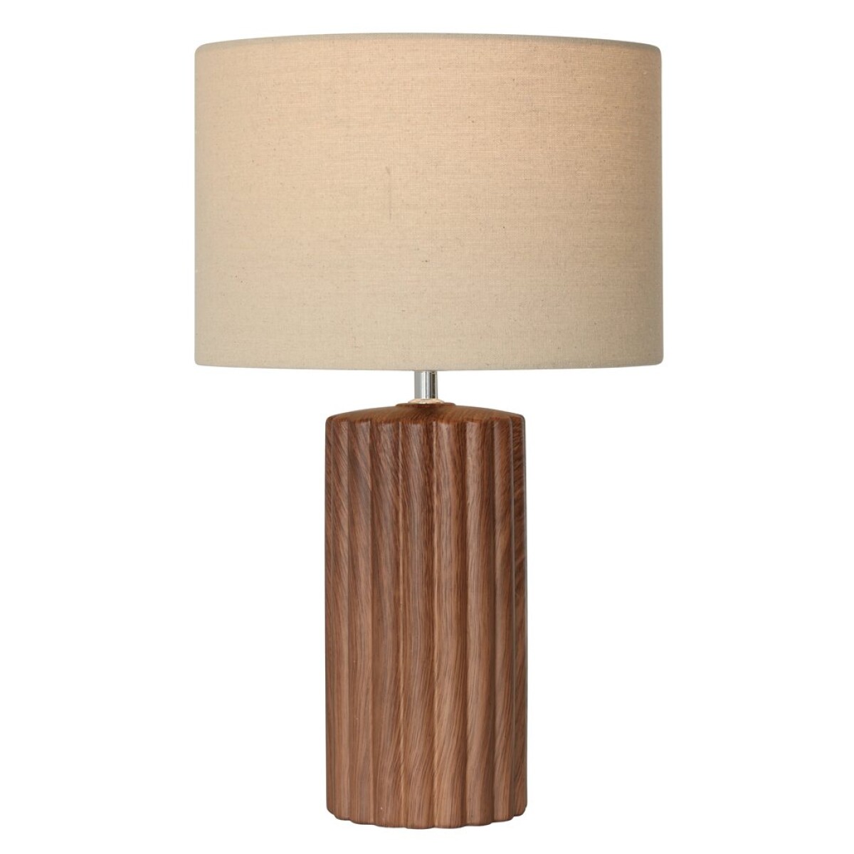 LAMPARA DE MESA CERAMICA D30x49CM TEXTURA MADERA 