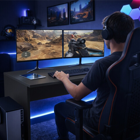 Escritorio Gamer con Cajón y Soporte para CPU | Mesa Gaming Moderna - Grafito Escritorio Gamer con Cajón y Soporte para CPU | Mesa Gaming Moderna - Grafito