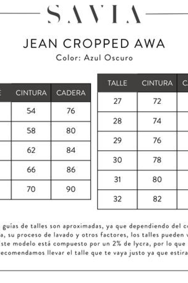JEAN CROPPED AWA Azul