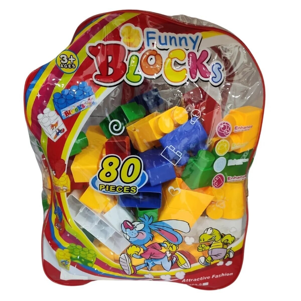 Bloques Gigantes en mochila 80 pcs 