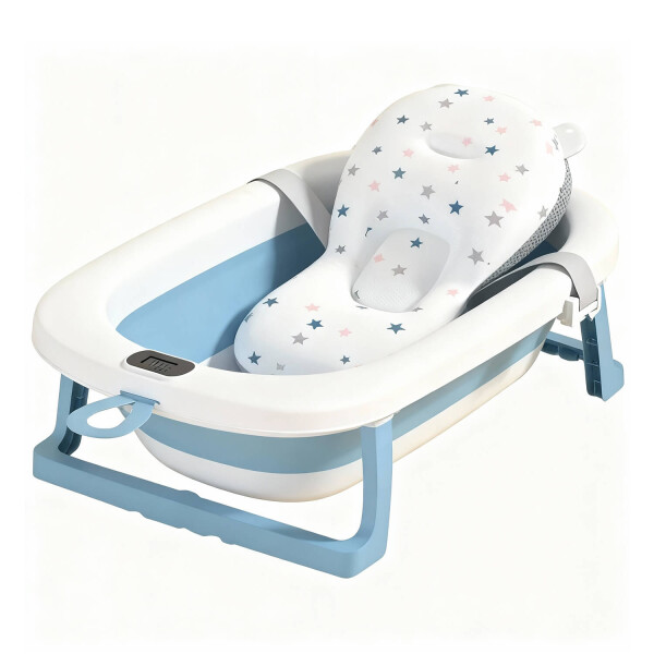 Bañito Plegable Cambiador Baño Con Sensor Temperatura Bañera Bebes Ducha Banito Imback Color Azul Bañito Plegable Cambiador Baño Con Sensor Temperatura Bañera Bebes Ducha Banito Imback Color Azul