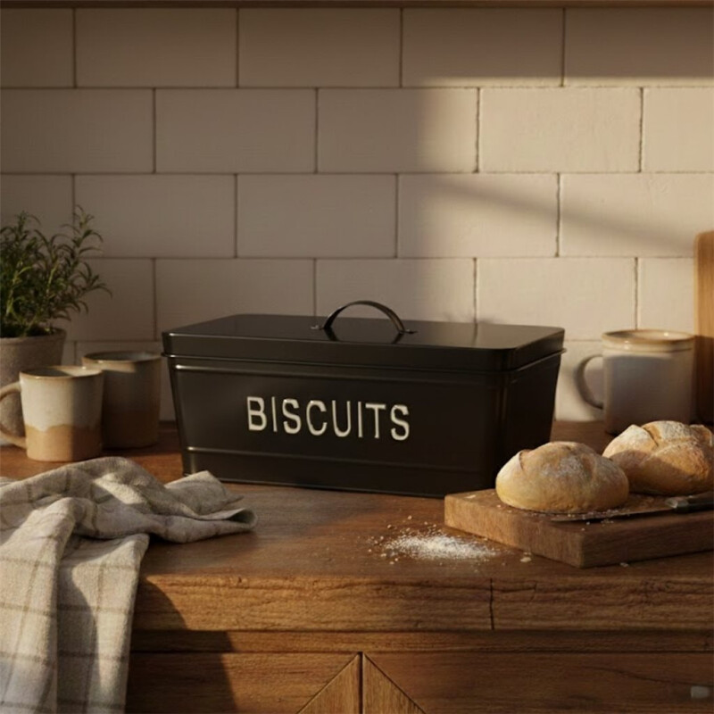 Galletero de Metal 33.5X12X13cm Negro