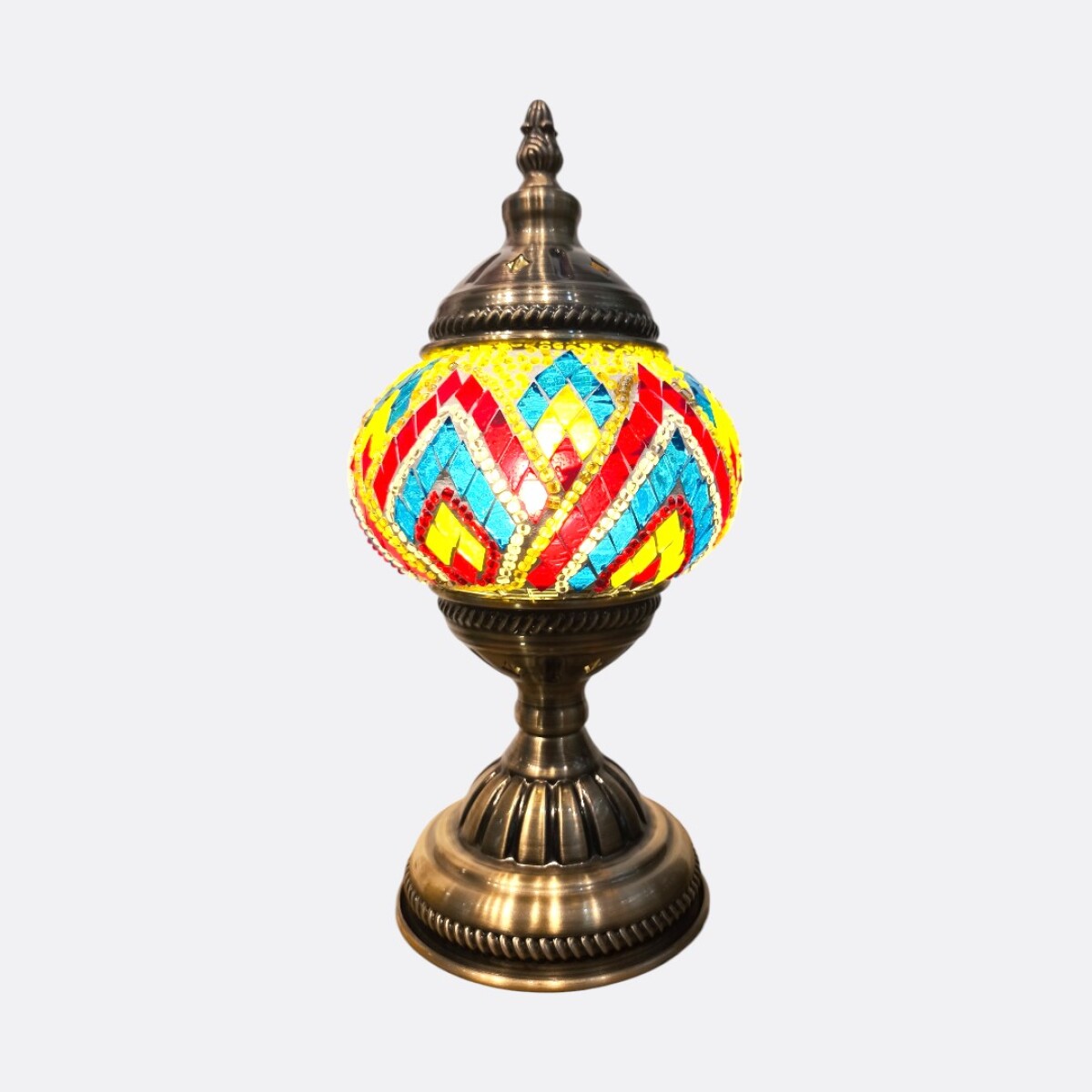 Lámpara Turca Mediana - Ondas Coloridas 