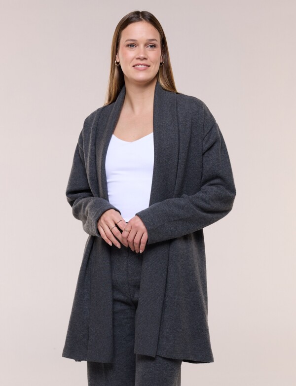 Cardigan Abierto Soft GRIS OSCURO