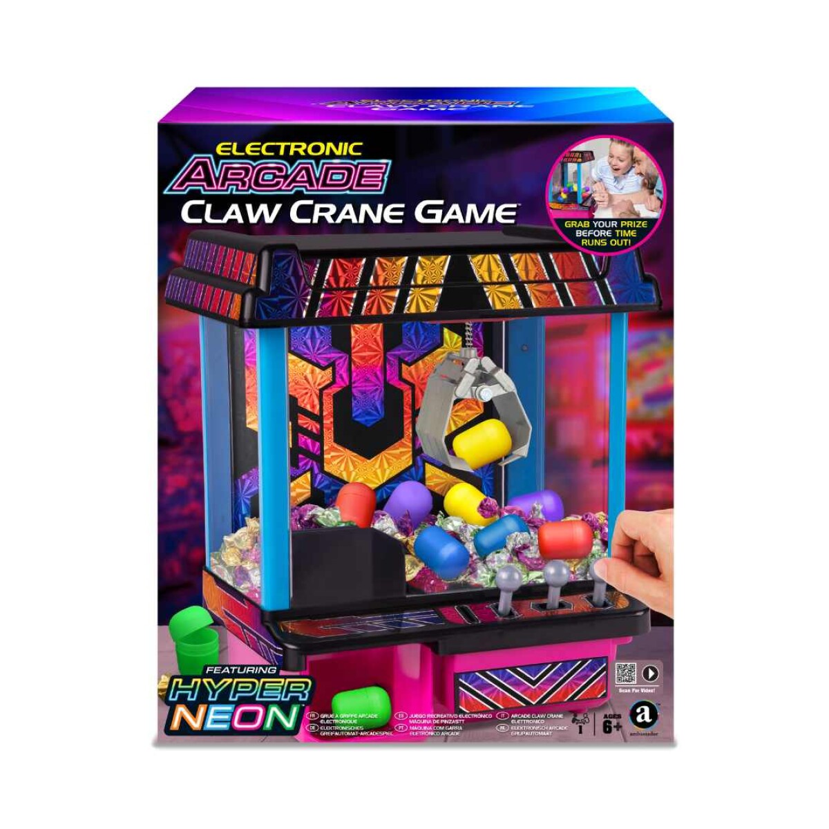 Máquina De Garra Arcade Electrónica Con Temporizador Ub - LILA 