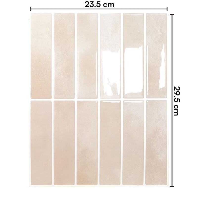 Azulejos adhesivos para cocina baño 10uds Beige