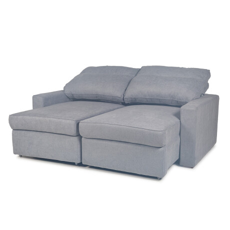 Sofá Austin (Retráctil) - Tela Microfibra - 2 módulos FX4-13 (Gris)