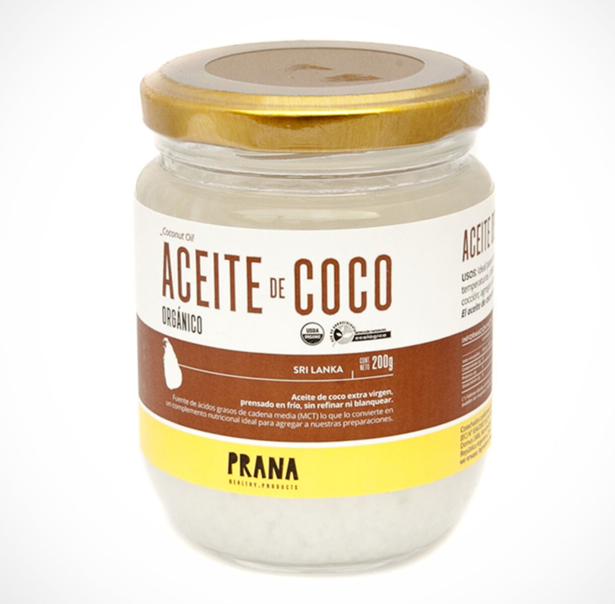 Aceite de Coco Orgánico Prana 200ml 