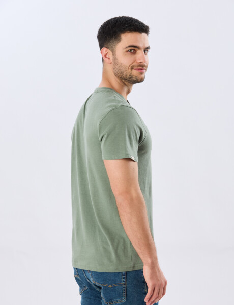 REMERA BÁSICA V DE ALGODÓN Verde