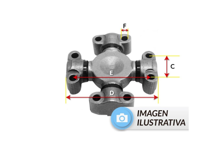 CRUCETA C:42.5mm D:140.5mm E:114.6mm F:10.4 CRUCETA C:42.5mm D:140.5mm E:114.6mm F:10.4