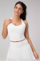 Tank Anywhere Cropped Built-In Bra Tank Mujer Classic White