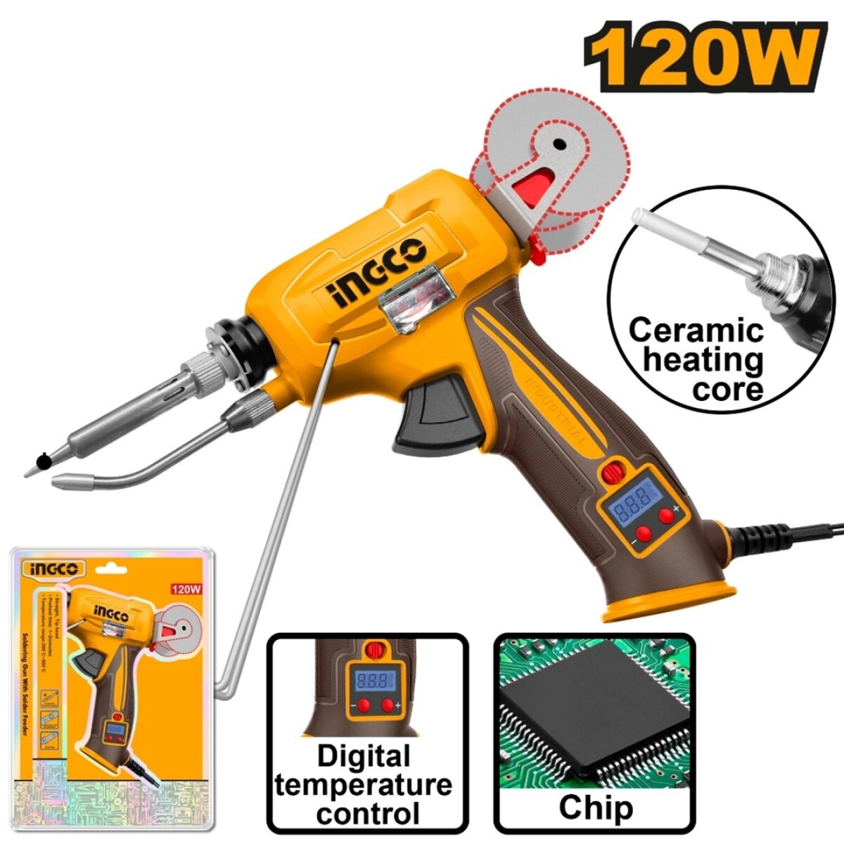 SOLDADOR LAPIZ DE ESTAÑO 120W INGCO SI036732 