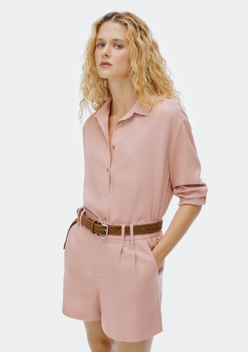 CAMISA ML FEM - ROSA CLARO 