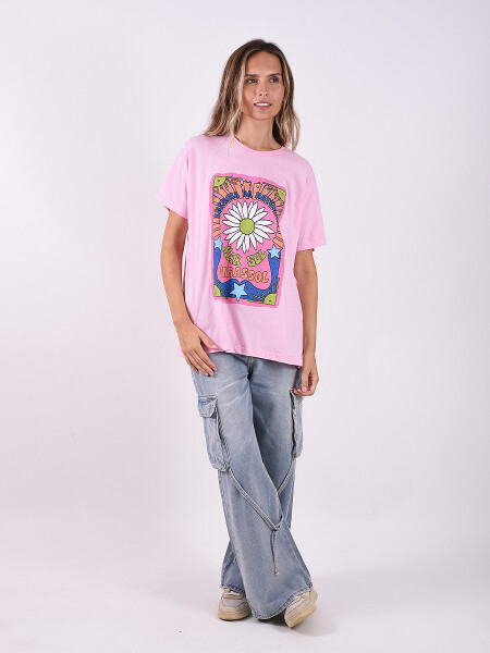 REMERA GIRASOL ROSA CLARO