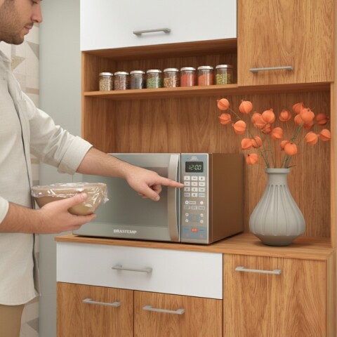 Alacena De Cocina 5 Puertas 1 Cajón Con Espacio Para Microondas Y Especiero 168x90cm Alacena De Cocina 5 Puertas 1 Cajón Con Espacio Para Microondas Y Especiero 168x90cm