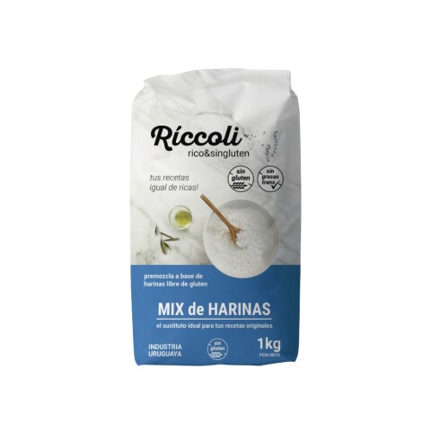 Mezcla De Harinas Sin Gluten Riccoli 1k Mix De Harinas S/g Ricca 1kg