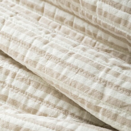 SET CUBRECAMA 1 PLAZA ALGODON COTTON STRIPE