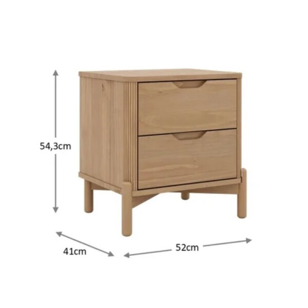 MESA DE LUZ 2 CAJONES MADERA MACIZA - NEST MESA DE LUZ 2 CAJONES MADERA MACIZA - NEST