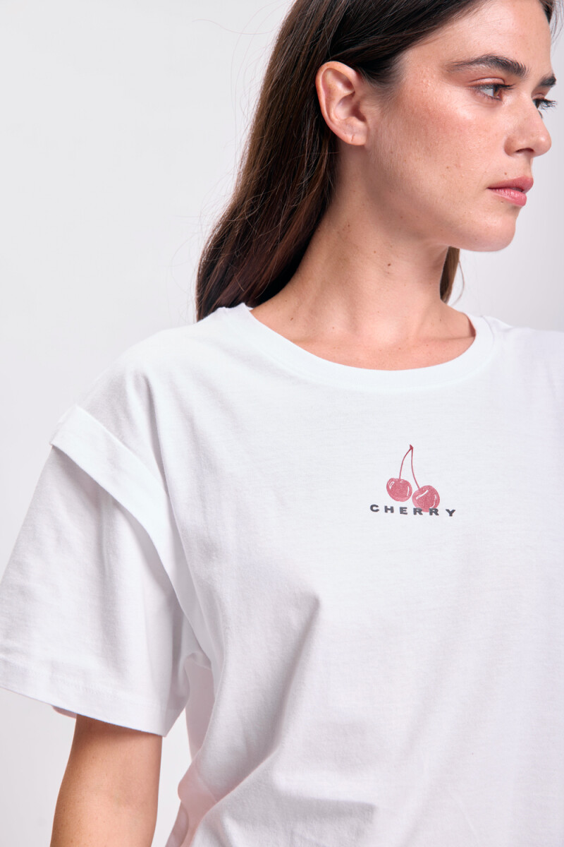 Remera estampa Cherry Blanco