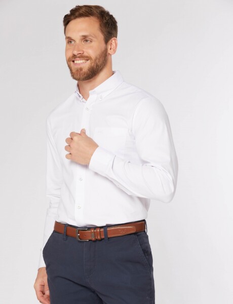 CAMISA LISA SPORT CON SPANDEX Blanco