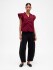 V-FLUTTER SLV EYELET YOKE TOP RED DELICIOUS