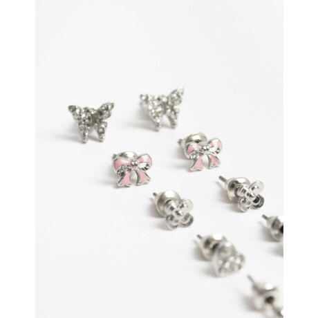 Set De Aros Pasantes Dorado Plateado Rodio