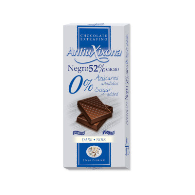 Chocolate negro sin azucar 90g Choco Antiuxixona Negro S/a90g