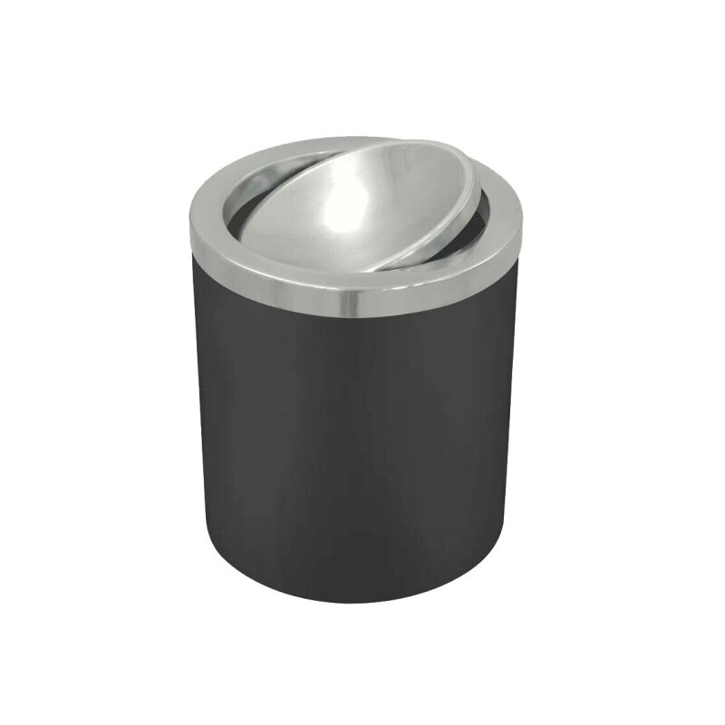 Basurero Basculante 5L Acero Inox Negro BASURERO BASCULANTE 5L ACERO INOX. NEGRO