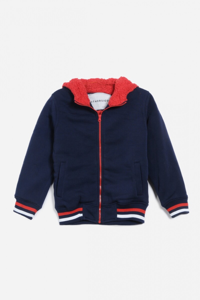 Campera con corderito - Niño AZUL