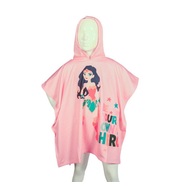 Toalla DC Poncho Wonder Woman de Niños - WWIISS24804 Rosado