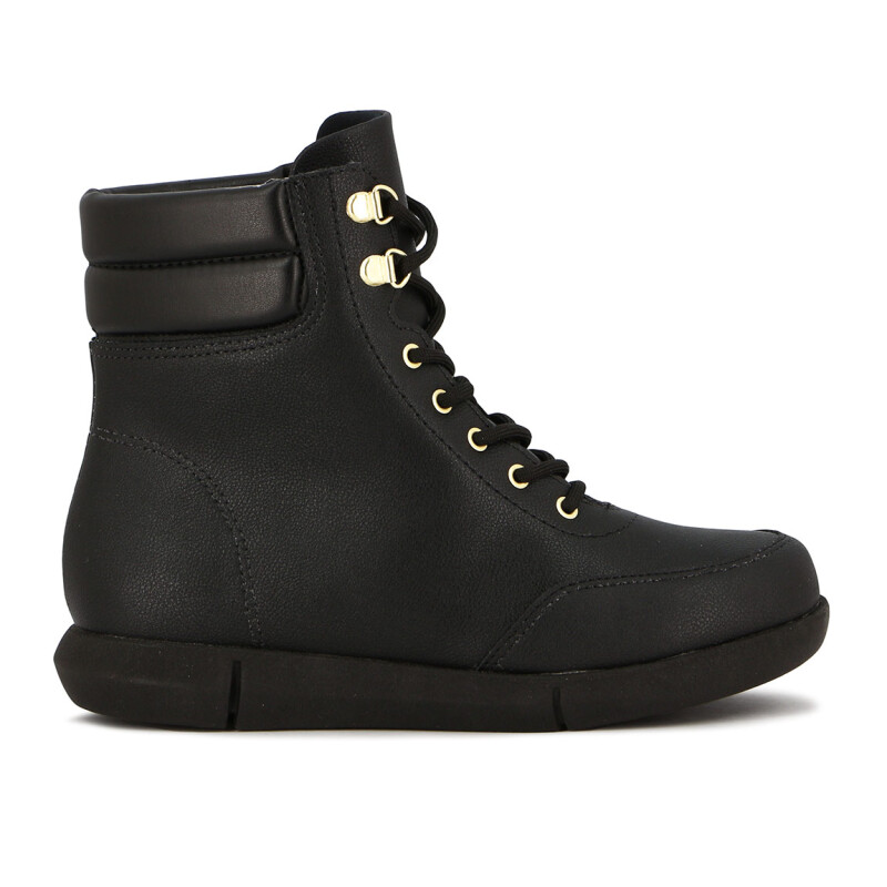 Modare Bota Casual Acordonada Negro