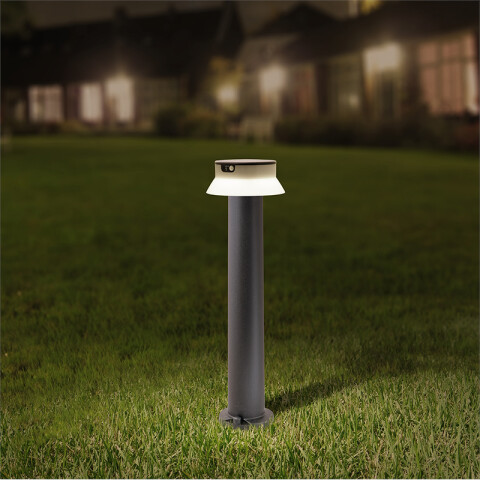 Poste LED solar negro IP55 CCT+sensor 730mm FELICE FL2000