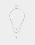Collares Cortos Con corazón Collar Con Corazones - Plateado