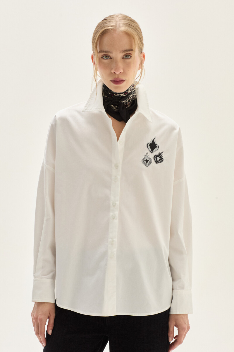 Camisa Hearts Blanco