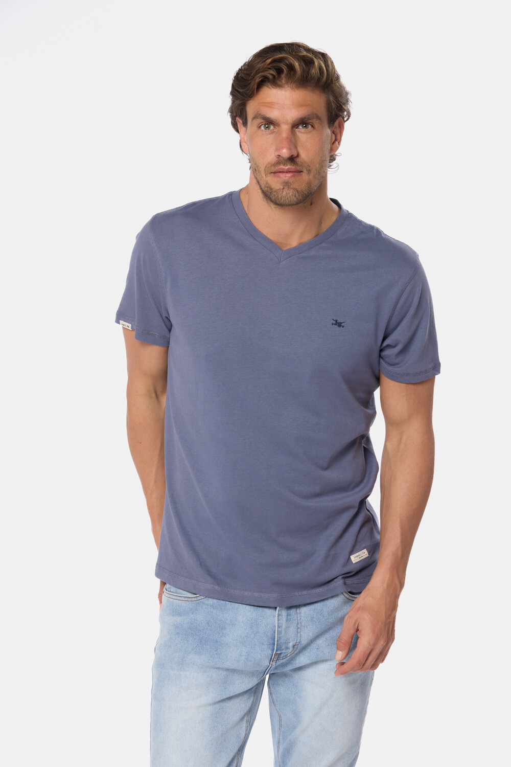 REMERA LISA ESCOTE V Lila