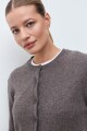 Cardigan Capri cashmere blend chocolate melange