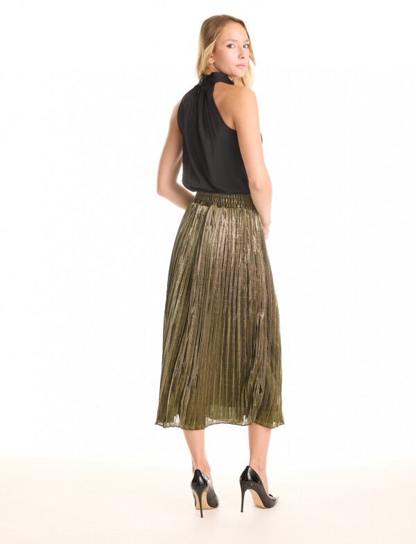 Falda Plisada DORADO