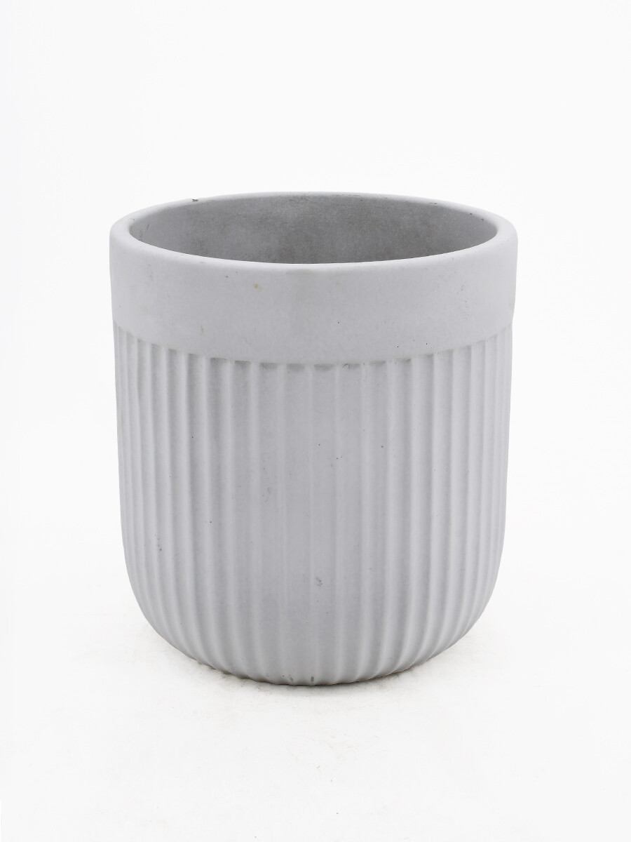 MACETA DECORATIVA CURVA - BLANCO 