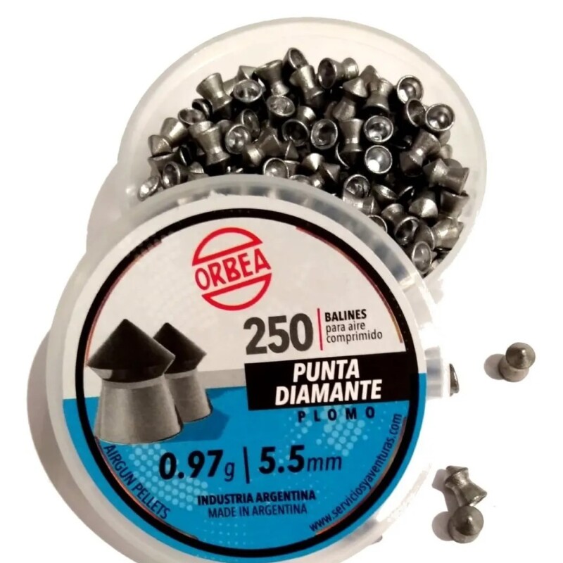 Chumbos Orbea 5,5mm Punta Diamante 250 Chumbos Orbea 5,5mm Punta Diamante 250
