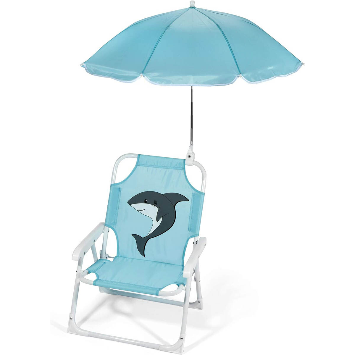 Silla Infantil Reposera Plegable Playa Con Sombrilla - Azul 