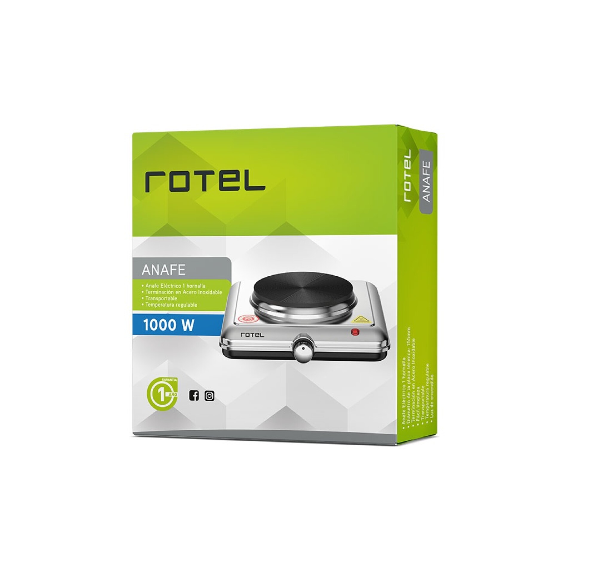 Anafe eléctrico Rotel 1 disco (Ac. Inox.) — Barraca Dayman