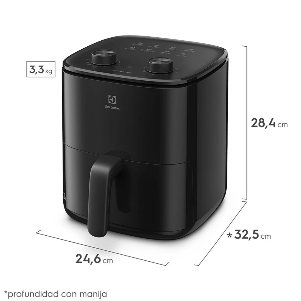 FREIDORA SIN ACEITE 3-LITROS NEGRO ELECTROLUX EAF05