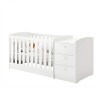 Cuna Convertible con Comoda Integrada 3 Cajones - Atlanta Blanco