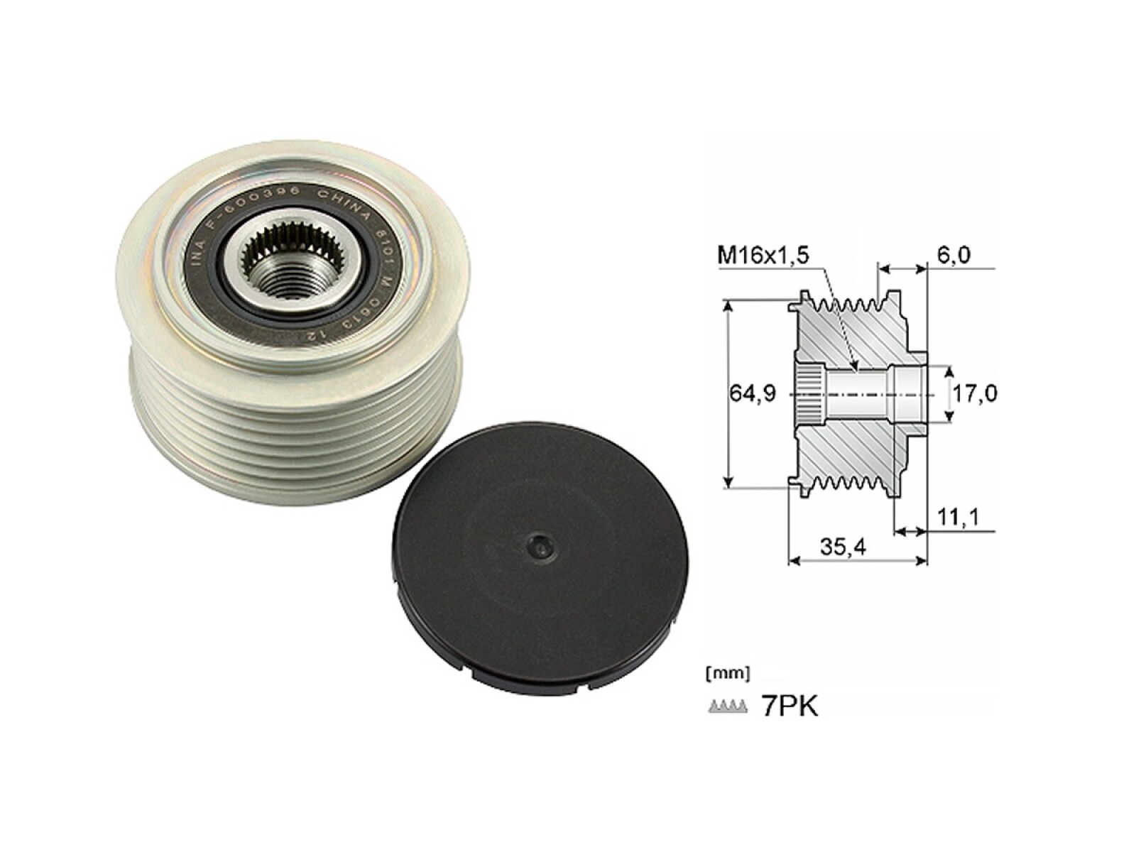 Polea Alternador Marcha Libre Nissan D23 - Frontier - Np300 15-25 