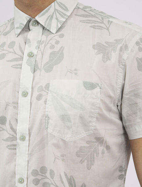 Camisa m/c estampada gris