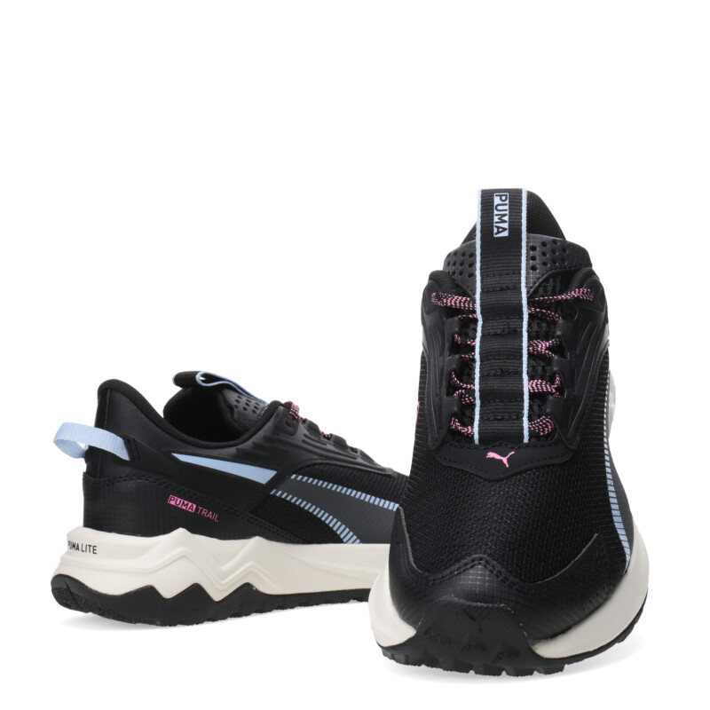 Championes de Mujer Puma Extend Lite Negro - Rosado - Celeste