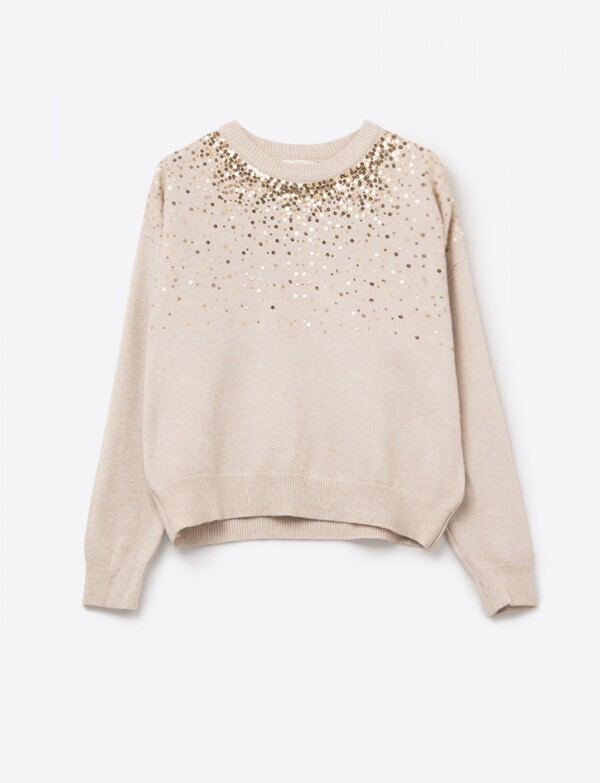 Buzo Lentejuelas BEIGE