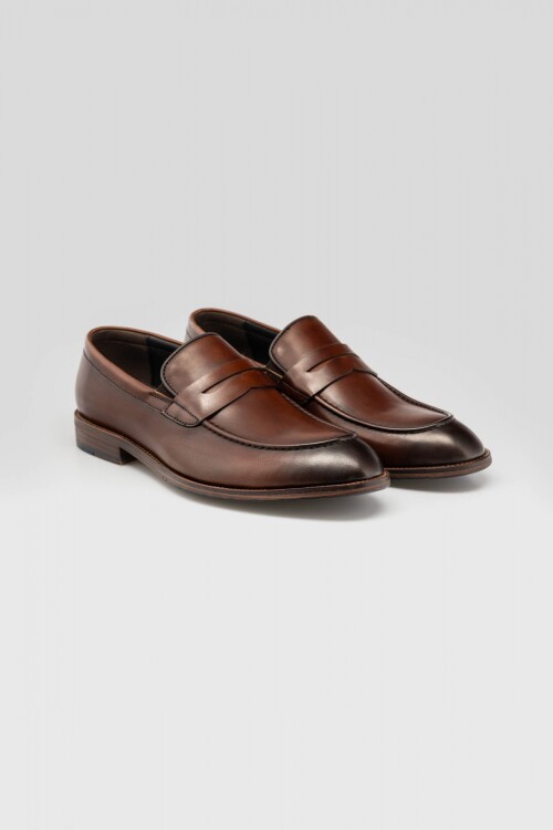 Mocasin Cuero Marron