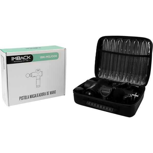 Masajeador Corporal 6 Cabezales Pistola Inalambrico bateria Digital Motor Potente Imback Masajeador Corporal 6 Cabezales Pistola Inalambrico bateria Digital Motor Potente Imback