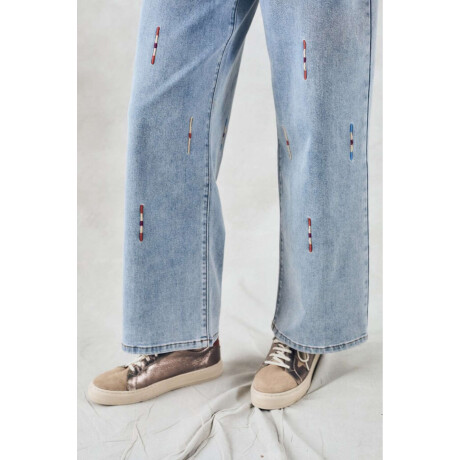 Jean Wide Bordado Jean